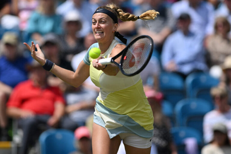 Kvitova advances at Eastbourne, sets up final against Ostapenko