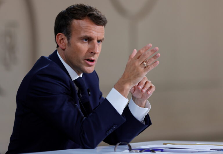 Macron says Russia can’t win in Ukraine after strike on mall