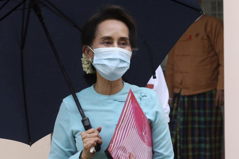 Myanmar’s Aung San Suu Kyi testifies in election fraud trial