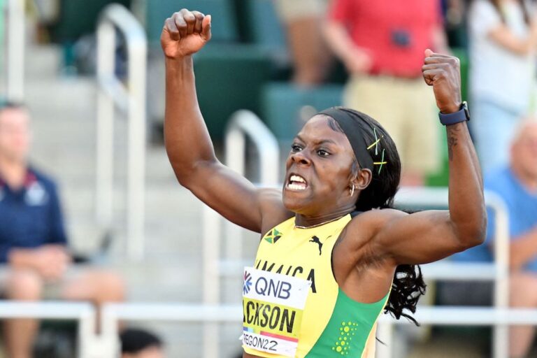 Lyles defends world 200m title, Jackson trumps Fraser-Pryce