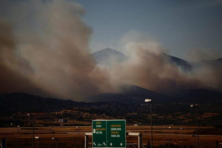 Greek authorities evacuate coastal properties on Lesbos as wildfire spreads