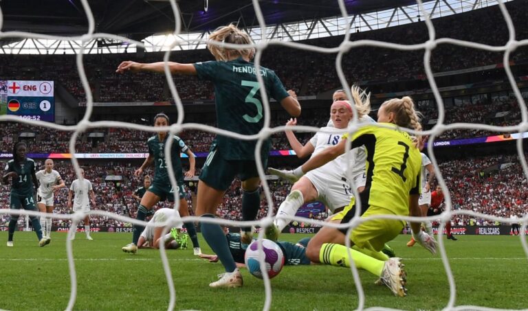 England women beat Germany to end major tournament wait at Euro 2022