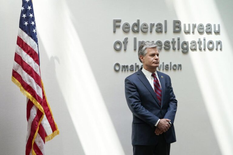 FBI chief Wray denounces threats following search of Trump home