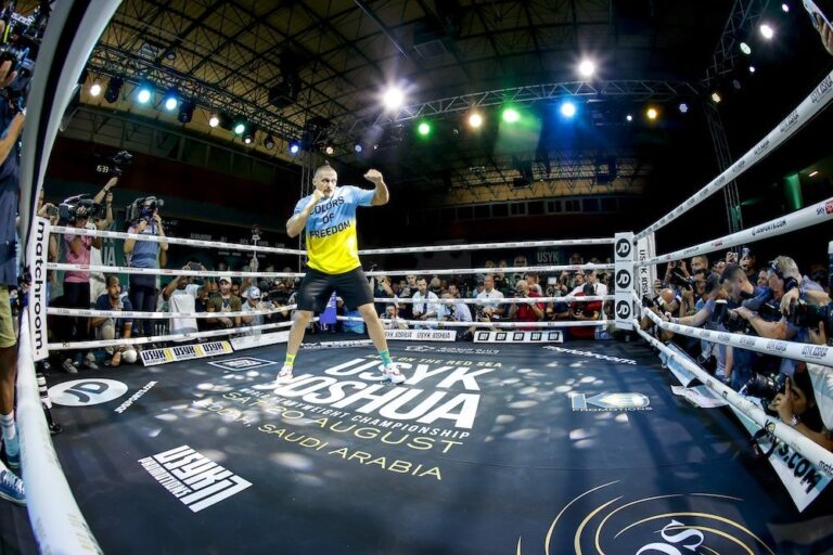 Usyk and Joshua hold public workouts ahead of big showdown