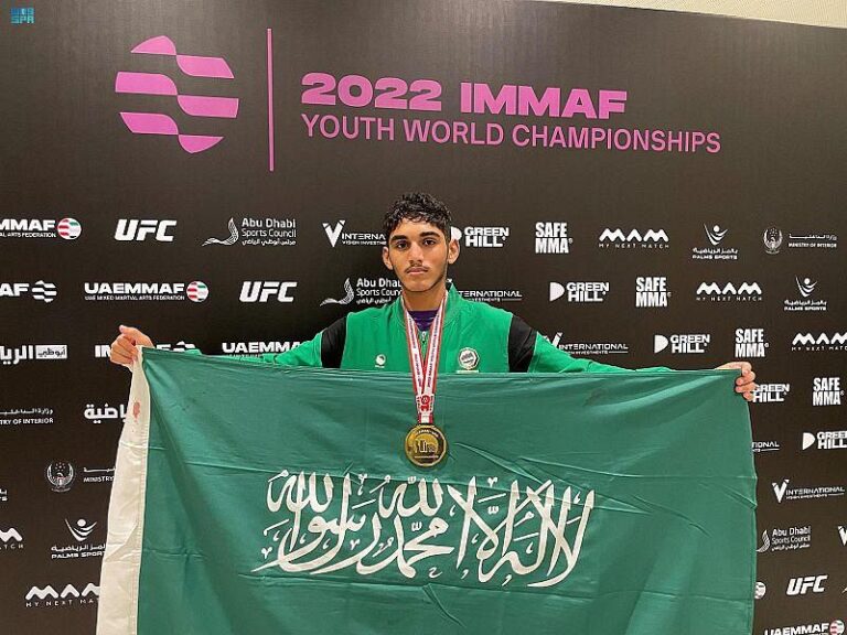 Abdulelah Mir Alem takes gold for Saudi at MMA Youth World Championships in Abu Dhabi