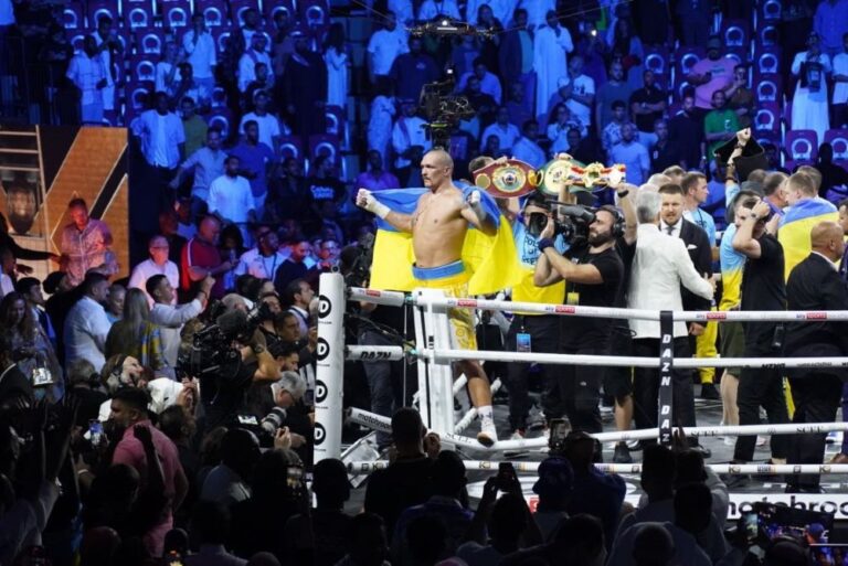 Usyk says title win was for the ‘whole of Ukraine’ after Joshua victory