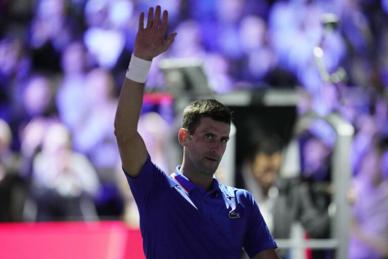 Djokovic makes stylish return at Laver Cup as Federer watches on