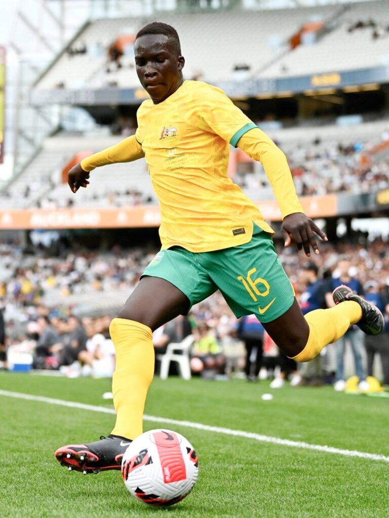 Kuol makes debut as Australia win final World Cup warmup
