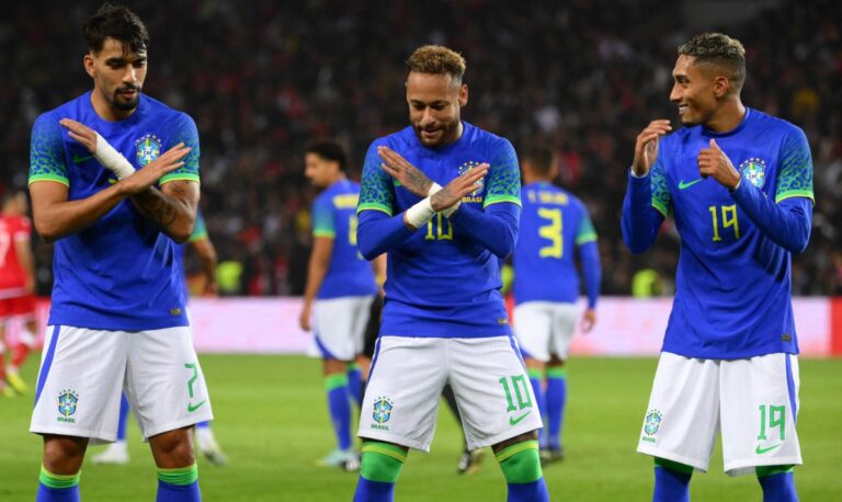 Racial slur, laser pens at players mar Brazil’s 5-1 win over Tunisia in friendly