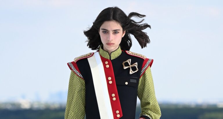 French Algerian model Loli Bahia hits the runway in Paris