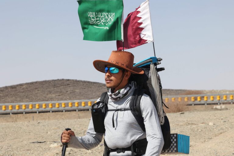 For Saudi fan, road to World Cup is a desert trek