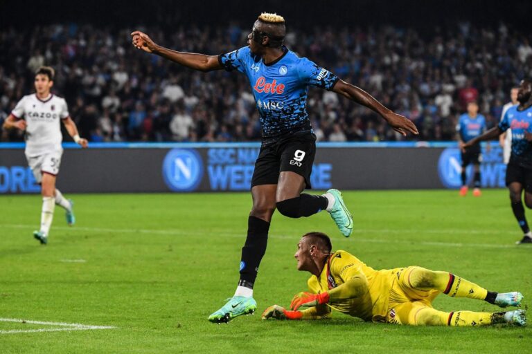 Osimhen fires Serie A leaders Napoli past spirited Bologna