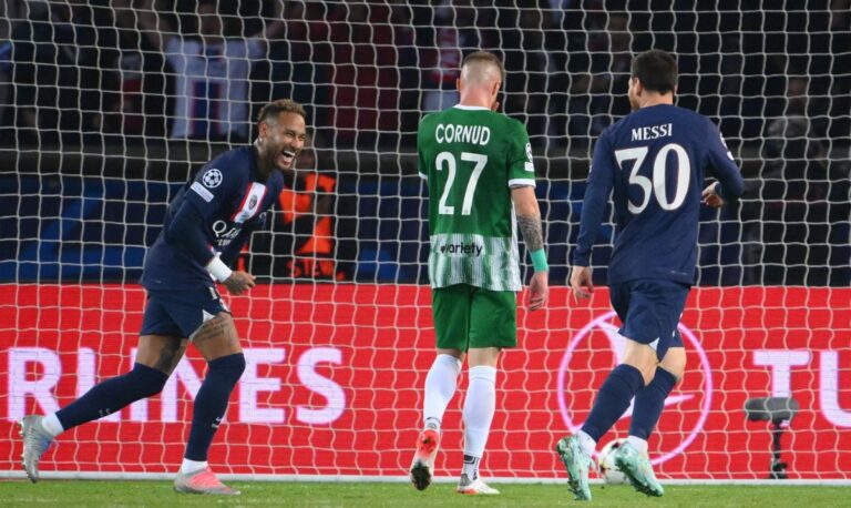 Messi, Mbappe double up as PSG hit seven to reach Champions League last 16