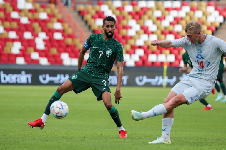 Saudi national team defeat Iceland in football friendly