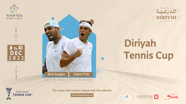 Nick Kyrgios and Taylor Fritz join lineup for 2022 Diriyah Tennis Cup
