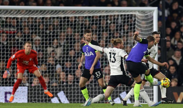 Kane sinks Fulham to become Spurs’ joint record scorer