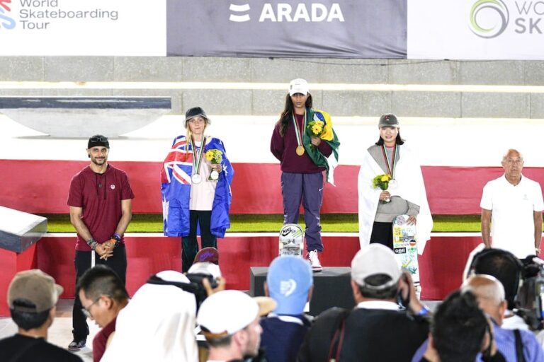Prince Khaled hails ‘amazing first week’ as Aurelien Giraud and Rayssa Leal win gold at skate champs opener in Sharjah