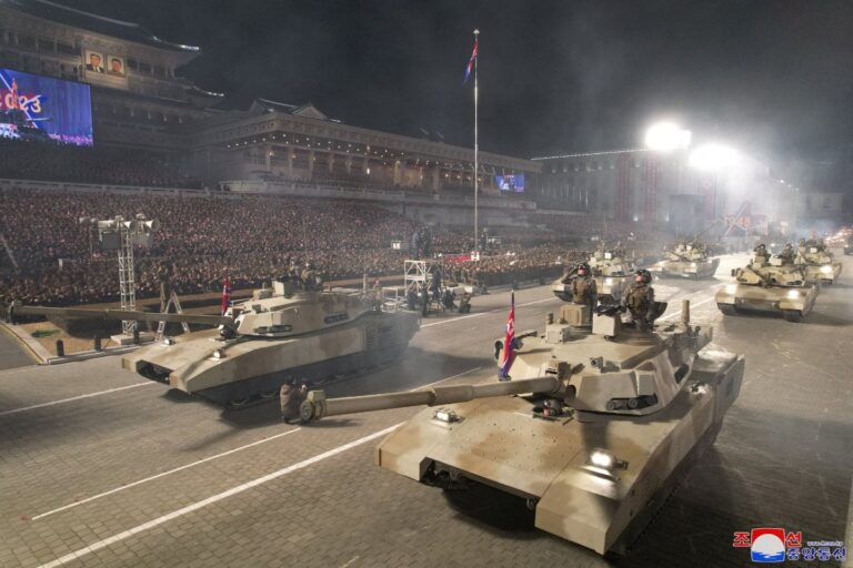 Kim oversees military parade showcasing North Korea’s most advanced weaponry
