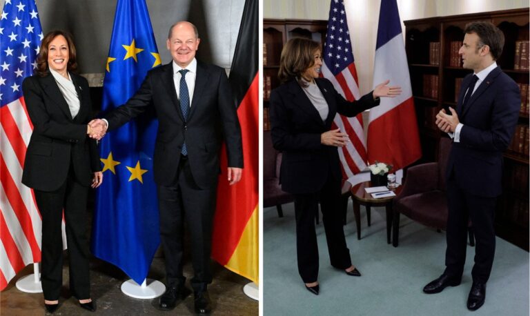 US Vice President Harris agrees to be ‘closely aligned’ on China with Macron, Scholz