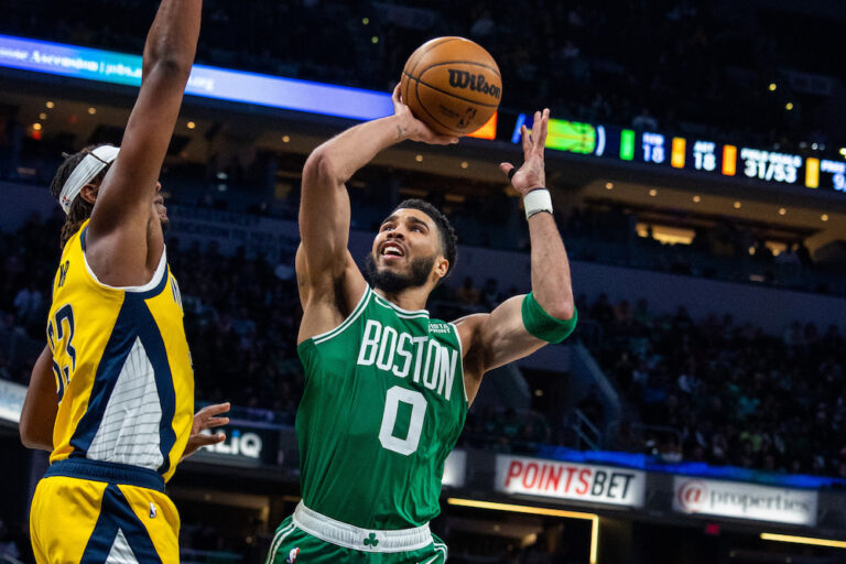 NBA-leading Celtics outlast Pacers 142-138 in OT