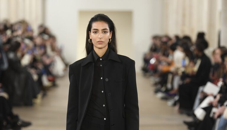 British Moroccan model Nora Attal hits the runway for Lanvin at Paris Fashion Week