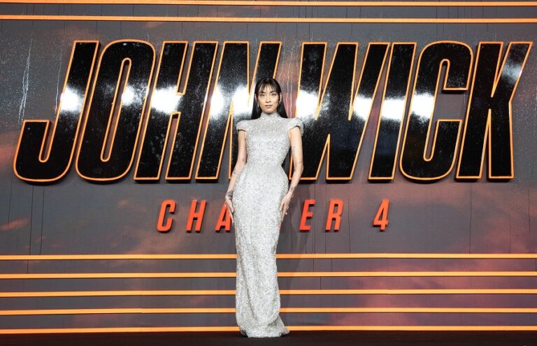 Singer Rina Sawayama shows off Ashi Studio gown at ‘John Wick’ premiere in London