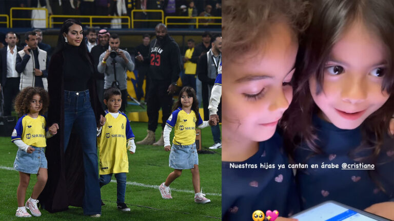 Georgina Rodriguez and Ronaldo’s daughters show off their Arabic in Saudi Arabia