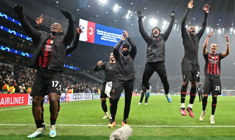 Milan hold off toothless Tottenham to reach Champions League last eight