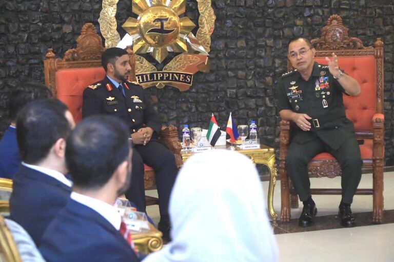 Philippine military urges boosting defense ties as UAE delegation visits