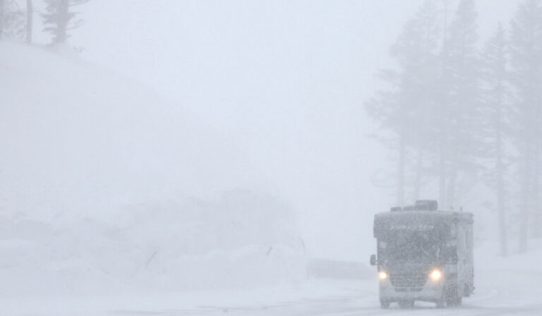 Another powerful Pacific storm hits soggy, snowy California